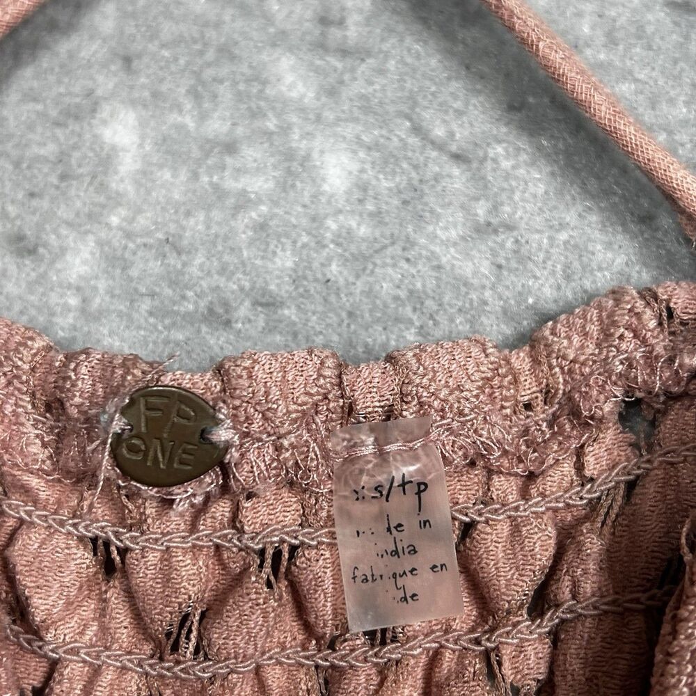 Free People Lace Slip Dress Womens Size XS Adella Dusty Rose Pink Ruffle Dress - Picture 11 of 12